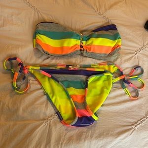 Hobie striped bikini set SIZE MED